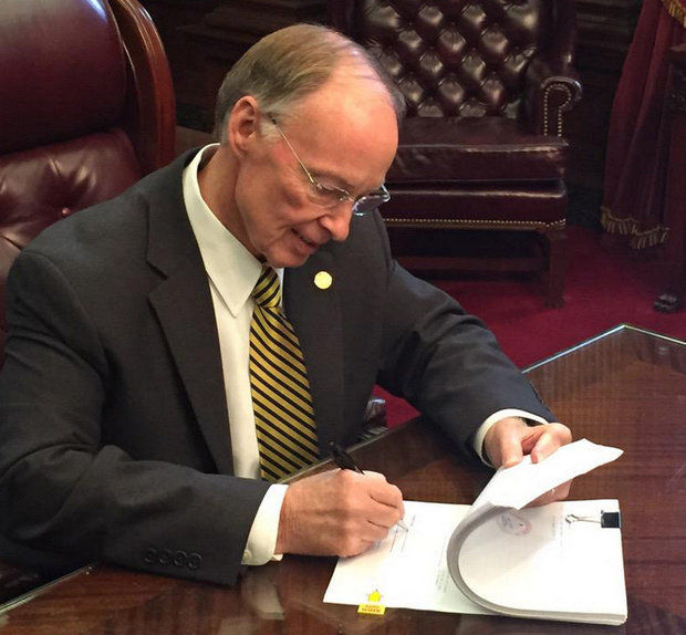 Alabama Gov. Robert Bentley signs 2016 General Fund Budget on Thursday