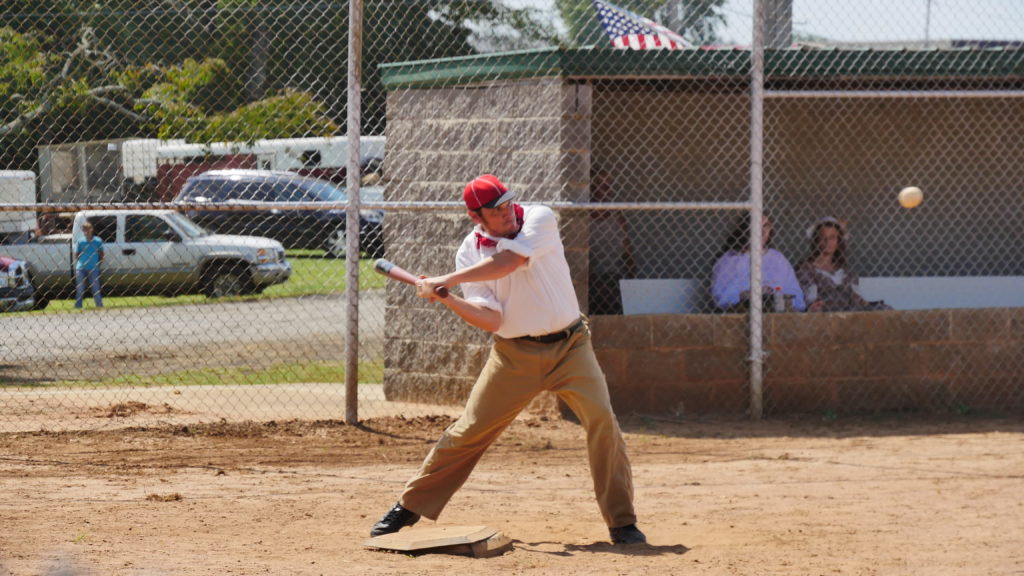 Matt 'Crockett' Bakula of the Redcaps takes a swing. (Photo by Tyler Pruett) 