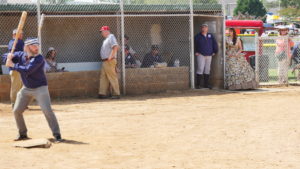 Spectators had the chance to watch baseball played as it was during the Civil War. (Photo by Tyler Pruett) 