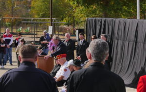 State Senator Steve Livingston addresses the crowd. (Tyler Pruett | Southern Torch) 