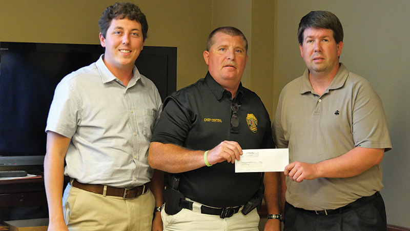 Rainsville presents funds to DeKalb County Tech School