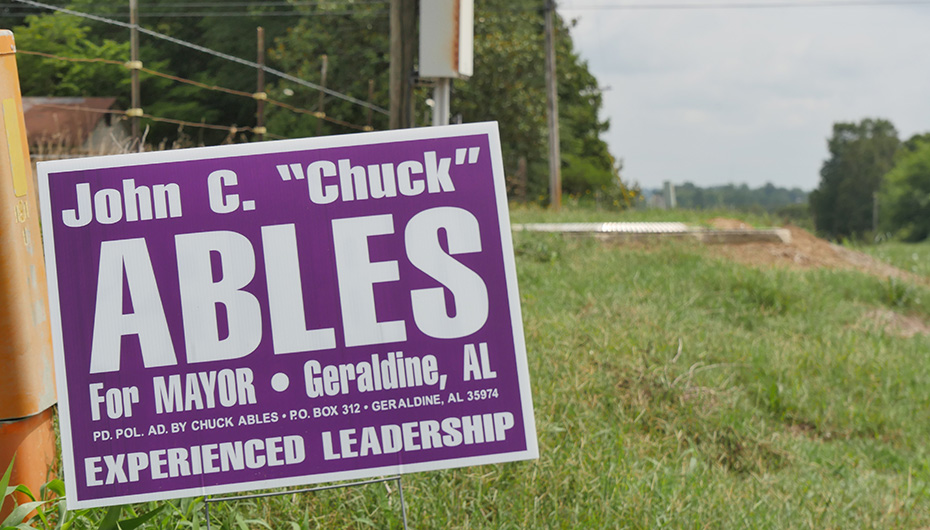 Geraldine's Mayor Chuck Ables asks for support on August 23rd