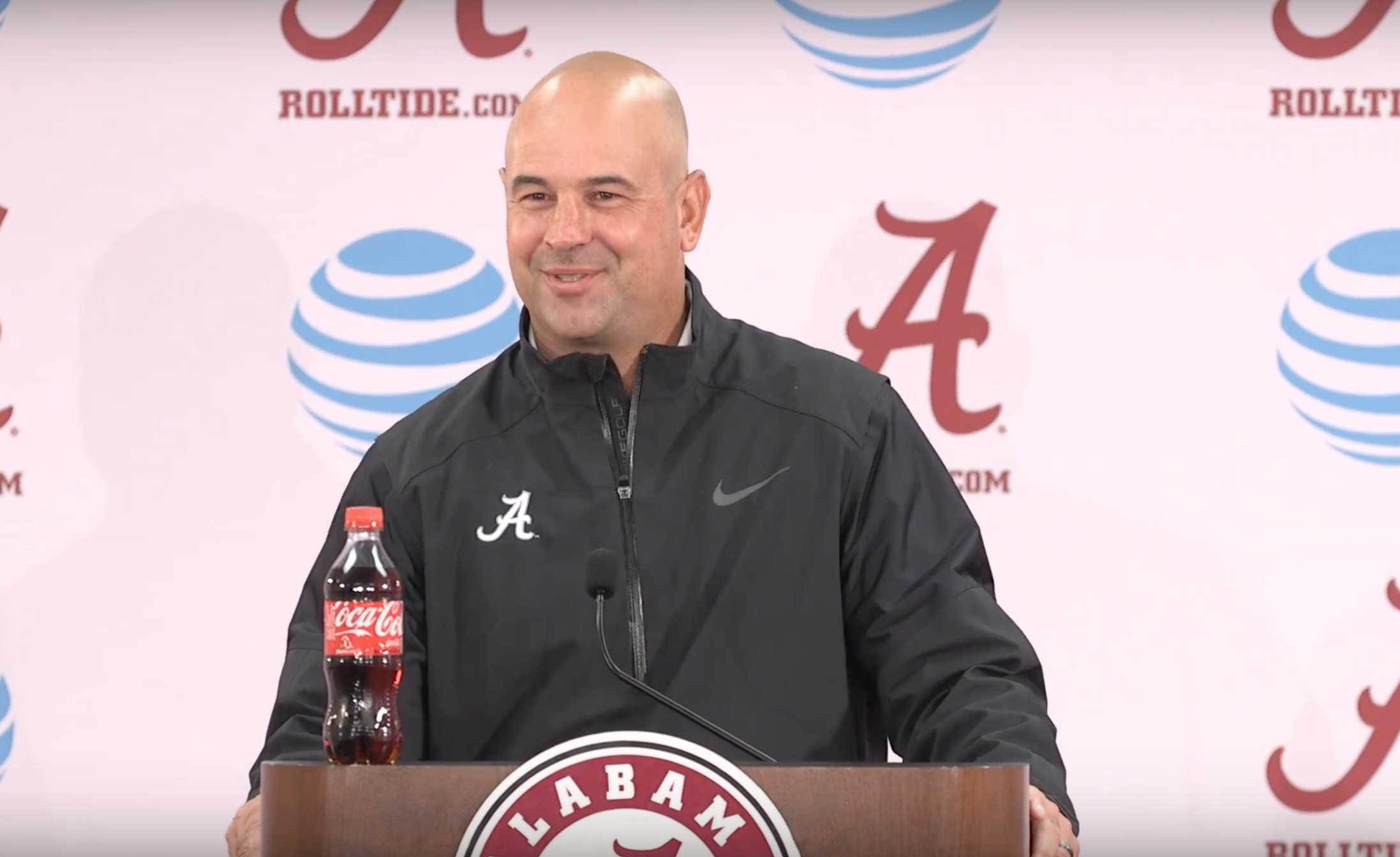 Tide's new Defensive Coordinator Jeremy Pruitt gives DeKalb County a shoutout at Bama Fan Day