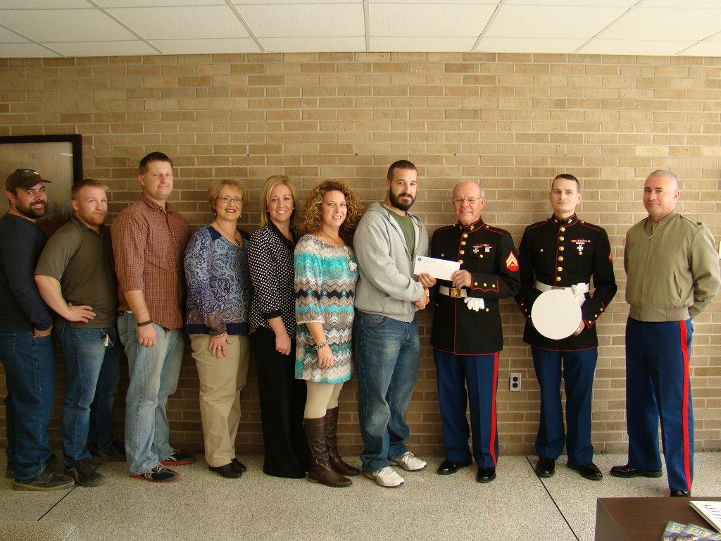 NACC Veterans present check to Marine Corps League