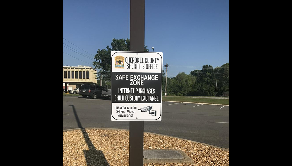 Cherokee County Sheriff sets up safe exchange zone for online transactions and child custody exchange