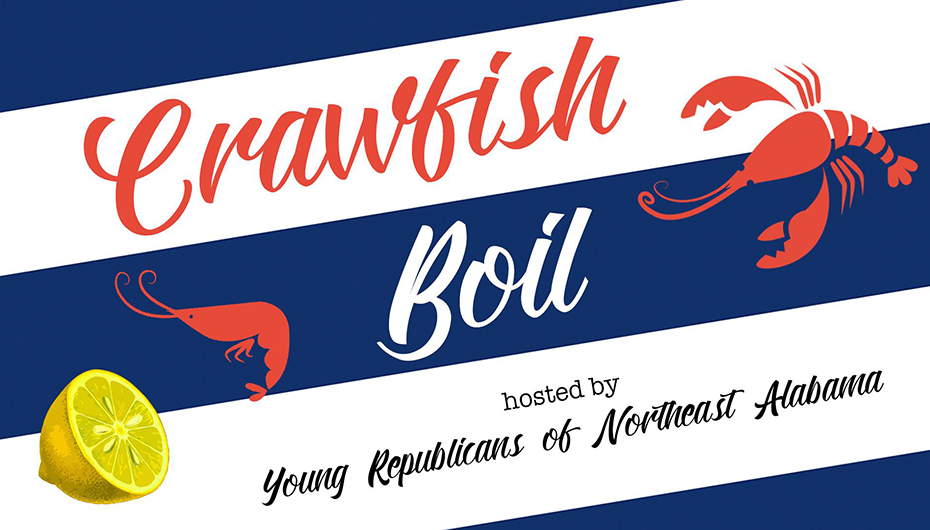 Young Republicans hosting Crawfish Boil Fundraiser in Fort Payne tomorrow!