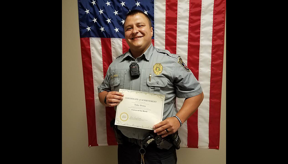 Rainsville Police Department names Tyler Perea Employee of the Month for April