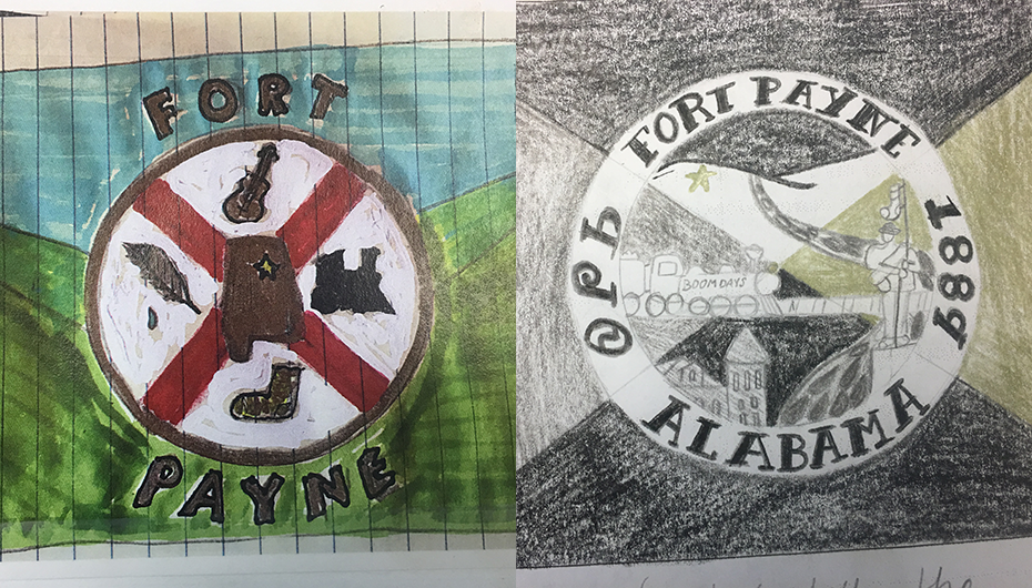 Winners of the Fort Payne flag design contest!