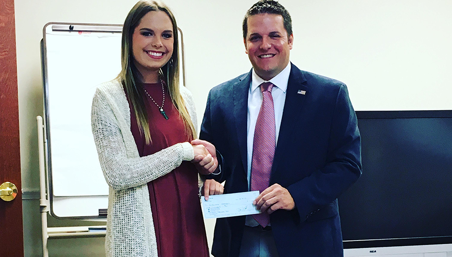 Fort Payne's Patriot Park awards first scholarship