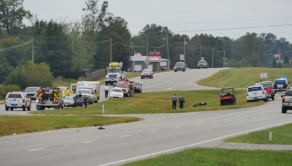 Motorcycle, Car involved in accident on Highway 75