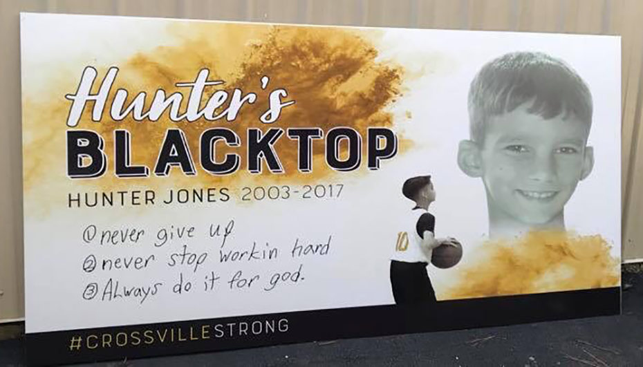 Crossville dedicates basketball court to Hunter Jones