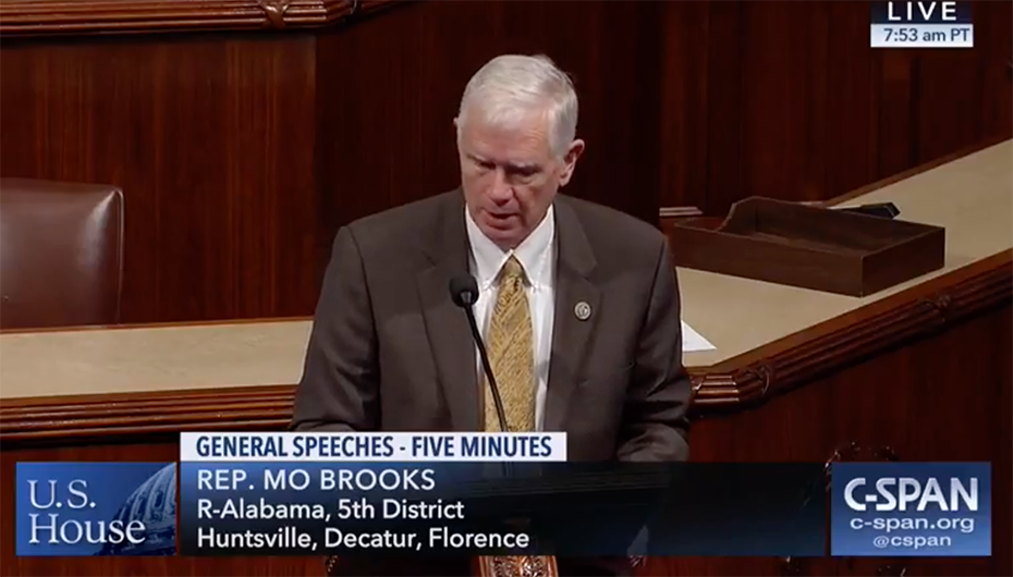 VIDEO: Rep. Mo Brooks promotes "right to try" experimental treatments act on House Floor