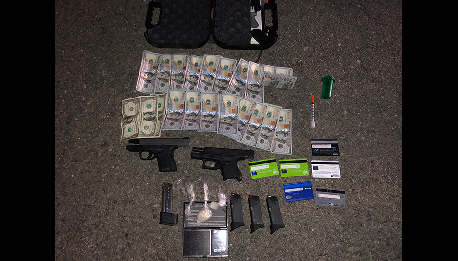 Meth, Handguns, and Cash seized after traffic stop near Kilpatrick