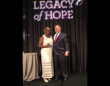 Raye Honored by Legacy of Hope