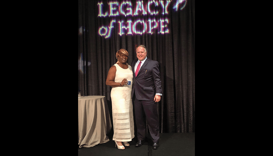 Raye Honored by Legacy of Hope