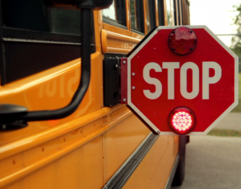 Child Struck at School Bus Stop