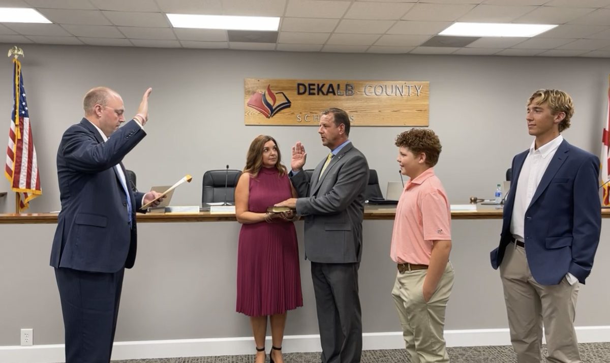 Former Student Swears in New Superintendent