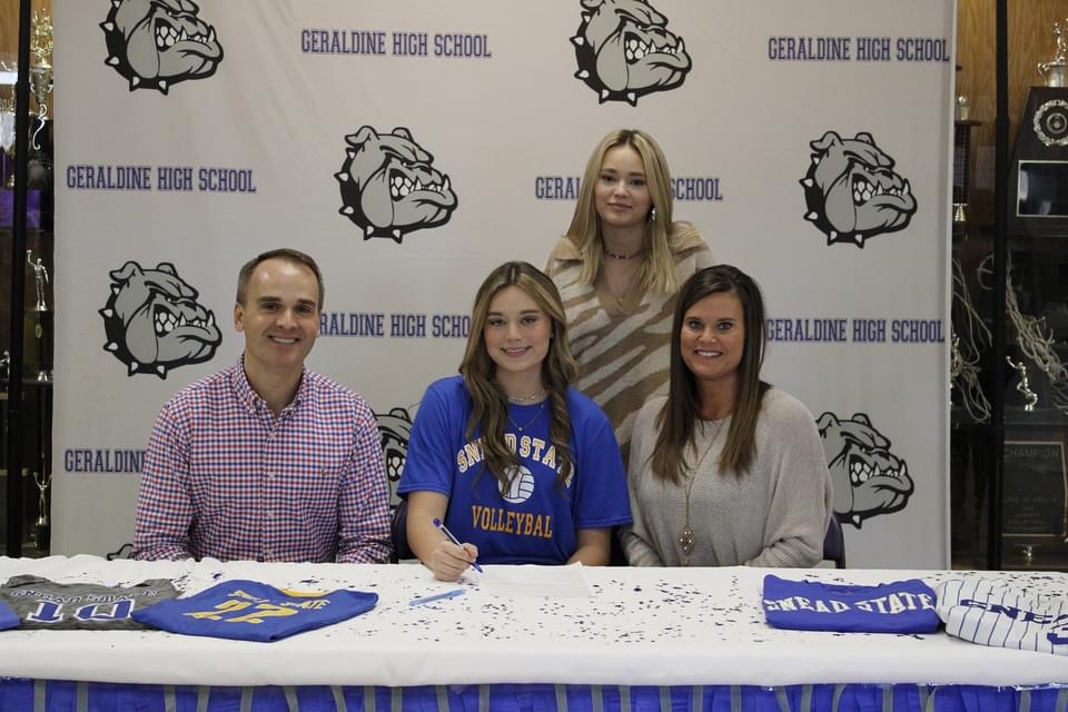 Lilly Rowell of Geraldine High School signed a Volleyball Scholarship to Snead State Community College