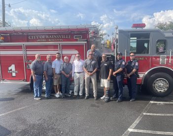 Blazing through Town in New Fire Truck