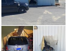 NO SERIOUS INJURIES WHEN VEHICLE STRIKES BUILDING