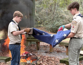 Albertville Boy Scout Troop 4071 holds flag retirement ceremony 