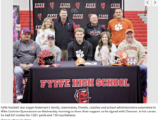 Fyffe’s Anderson becomes a Clemson Tiger