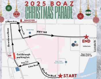 2025 Boaz Christmas Parade slated for Dec. 5: Ms. Betty Gilbreath chosen as Grand Marshal
