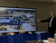 Superintendent Reviews Construction Progress