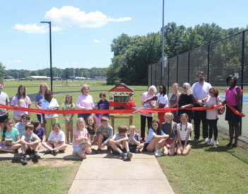 Little Free Library set up in Bynum Park